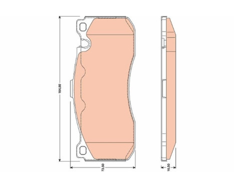 Brake Pad Set, disc brake GDB1802 TRW, Image 2