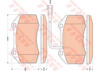 Brake Pad Set, disc brake GDB1812 TRW