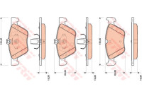 Brake Pad Set, disc brake GDB1815 TRW