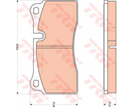Brake Pad Set, disc brake GDB1816 TRW