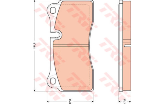 Brake Pad Set, disc brake GDB1816 TRW