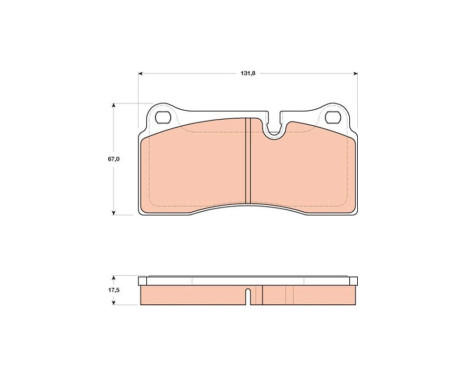 Brake Pad Set, disc brake GDB1816 TRW, Image 2