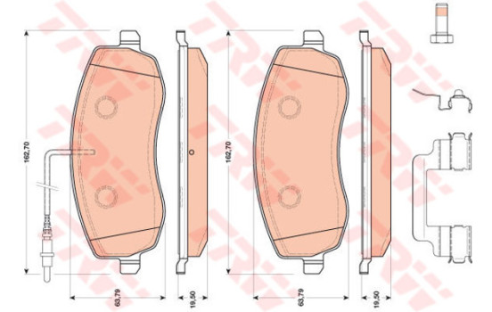 Brake Pad Set, disc brake GDB1820 TRW