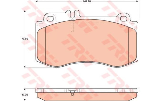 Brake Pad Set, disc brake GDB1822 TRW