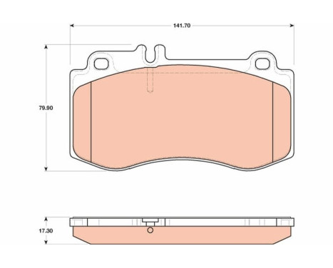 Brake Pad Set, disc brake GDB1822 TRW, Image 2