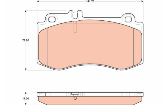 Brake Pad Set, disc brake GDB1822 TRW, Image 2