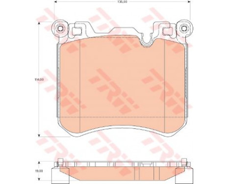 Brake Pad Set, disc brake GDB1826 TRW