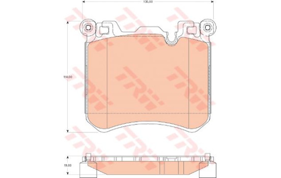 Brake Pad Set, disc brake GDB1826 TRW