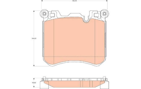 Brake Pad Set, disc brake GDB1826 TRW, Image 2