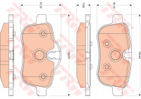 Brake Pad Set, disc brake GDB1827 TRW