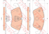 Brake Pad Set, disc brake GDB1833 TRW