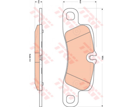 Brake Pad Set, disc brake GDB1839 TRW