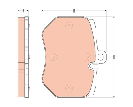 Brake Pad Set, disc brake GDB1848 TRW, Image 2