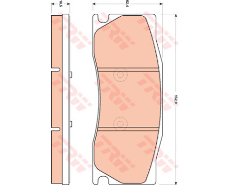 Brake Pad Set, disc brake GDB1850 TRW
