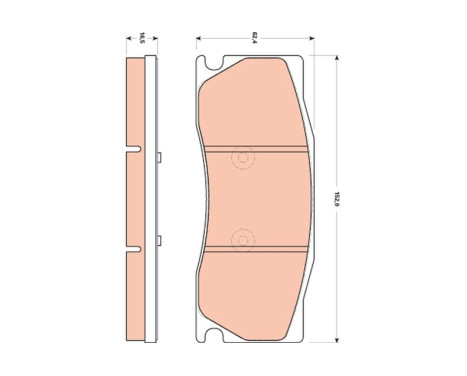 Brake Pad Set, disc brake GDB1850 TRW, Image 2