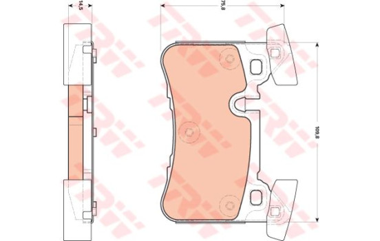 Brake Pad Set, disc brake GDB1856 TRW