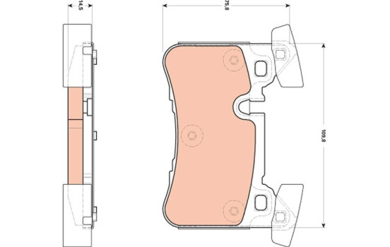 Brake Pad Set, disc brake GDB1856 TRW, Image 2