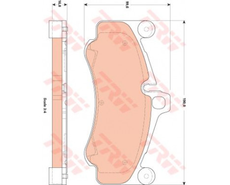 Brake Pad Set, disc brake GDB1862 TRW