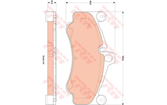 Brake Pad Set, disc brake GDB1862 TRW
