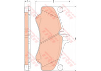 Brake Pad Set, disc brake GDB1863 TRW