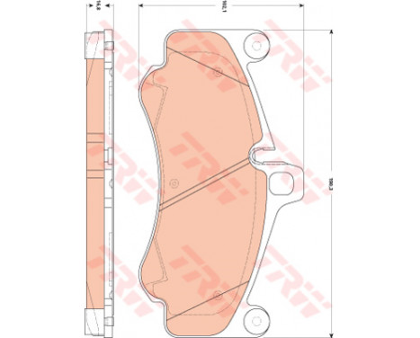 Brake Pad Set, disc brake GDB1863 TRW