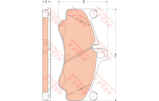 Brake Pad Set, disc brake GDB1863 TRW