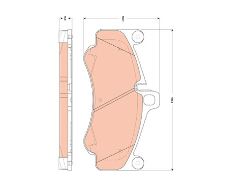 Brake Pad Set, disc brake GDB1863 TRW, Image 2