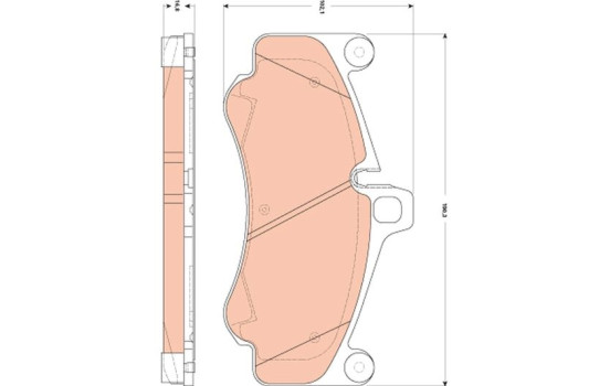 Brake Pad Set, disc brake GDB1863 TRW, Image 2