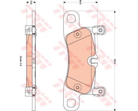 Brake Pad Set, disc brake GDB1876 TRW