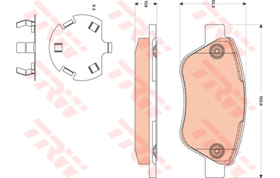Brake Pad Set, disc brake GDB1879 TRW