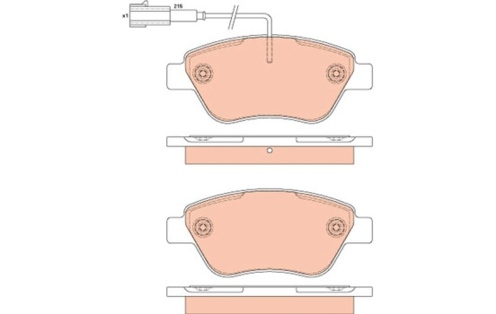 Brake Pad Set, disc brake GDB1879 TRW, Image 2