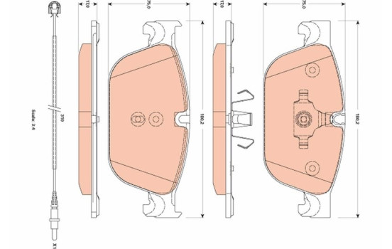 Brake Pad Set, disc brake GDB1889 TRW, Image 2