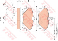 Brake Pad Set, disc brake GDB1895 TRW