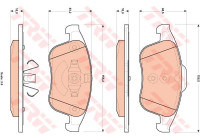 Brake Pad Set, disc brake GDB1896 TRW