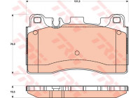 Brake Pad Set, disc brake GDB1906 TRW