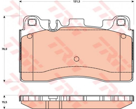 Brake Pad Set, disc brake GDB1906 TRW