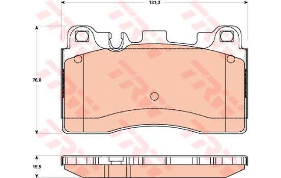 Brake Pad Set, disc brake GDB1906 TRW