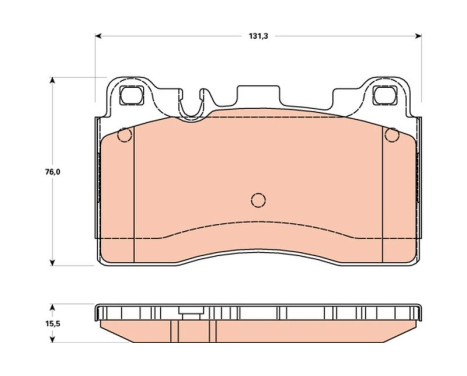 Brake Pad Set, disc brake GDB1906 TRW, Image 2