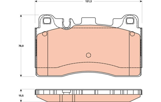 Brake Pad Set, disc brake GDB1906 TRW, Image 2