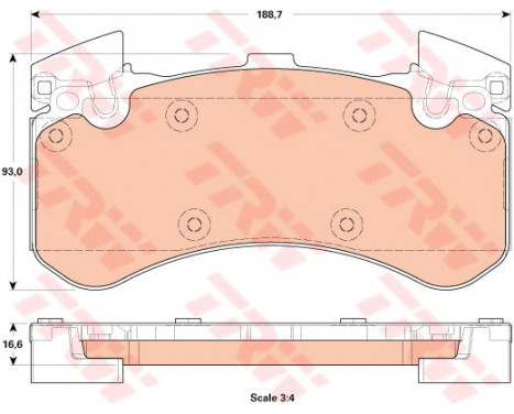 Brake Pad Set, disc brake GDB1911 TRW