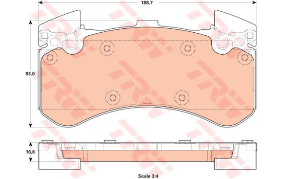 Brake Pad Set, disc brake GDB1911 TRW
