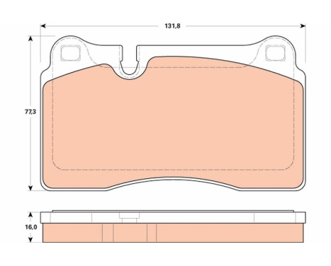 Brake Pad Set, disc brake GDB1912 TRW, Image 2