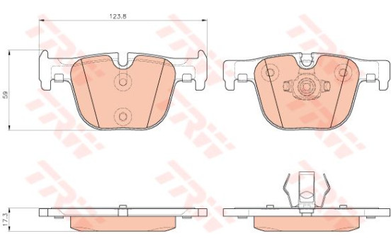 Brake Pad Set, disc brake GDB1937 TRW