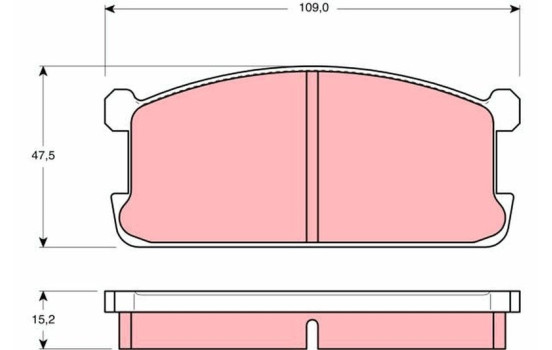 Brake Pad Set, disc brake GDB194 TRW, Image 2