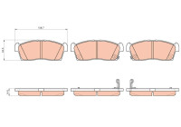 Brake Pad Set, disc brake GDB1940 TRW