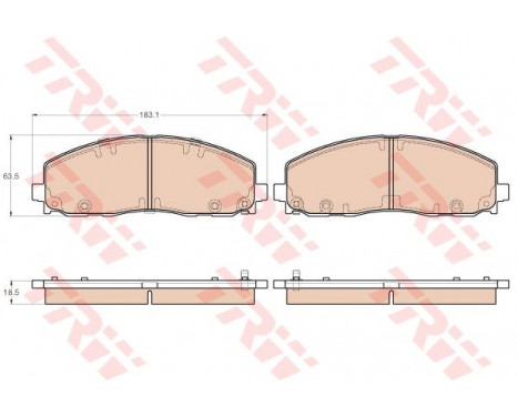 Brake Pad Set, disc brake GDB1944 TRW