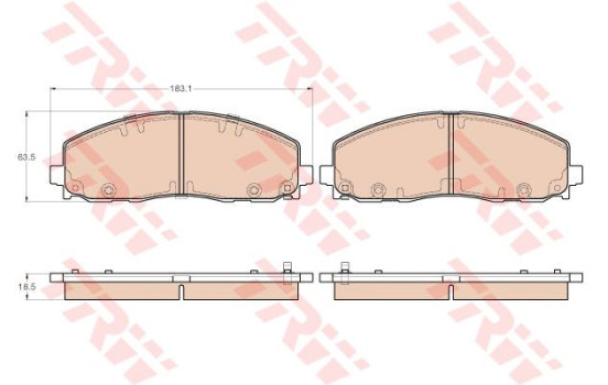Brake Pad Set, disc brake GDB1944 TRW