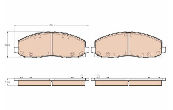 Brake Pad Set, disc brake GDB1944 TRW, Image 2