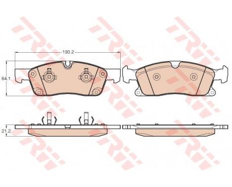 Brake Pad Set, disc brake GDB1946 TRW