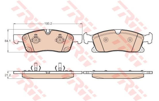 Brake Pad Set, disc brake GDB1946 TRW